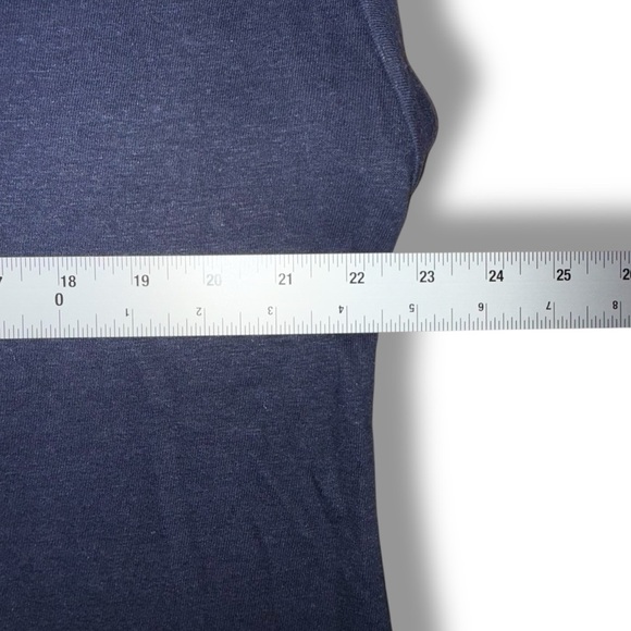 TALBOTS DROP SHOULDER V-NECK TEE - Plus 1X Indigo Blue - Picture 9 of 12